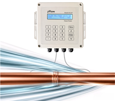 Klip na měřič ultrazvukového průtoku pro projekt zavlažování pole